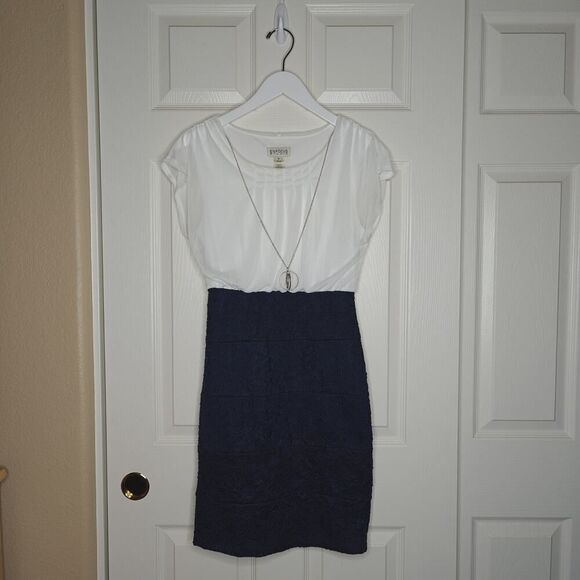 Enfocus Studio two toned fitted sheath dress sz 4 - Picture 1 of 8
